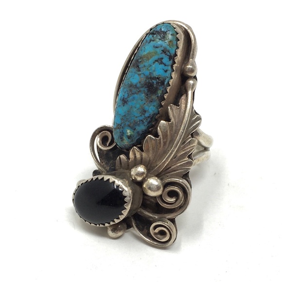 🛑SOLD🛑 Vintage Sterling Native American Ring - Picture 2 of 8